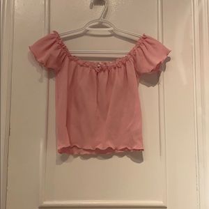 Pink off the shoulder top